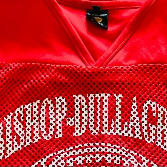 Bishop Dullaghan Camp Short Sleeve V Neck Mesh See Through Shirt Crop Tops - Picture 5 of 7